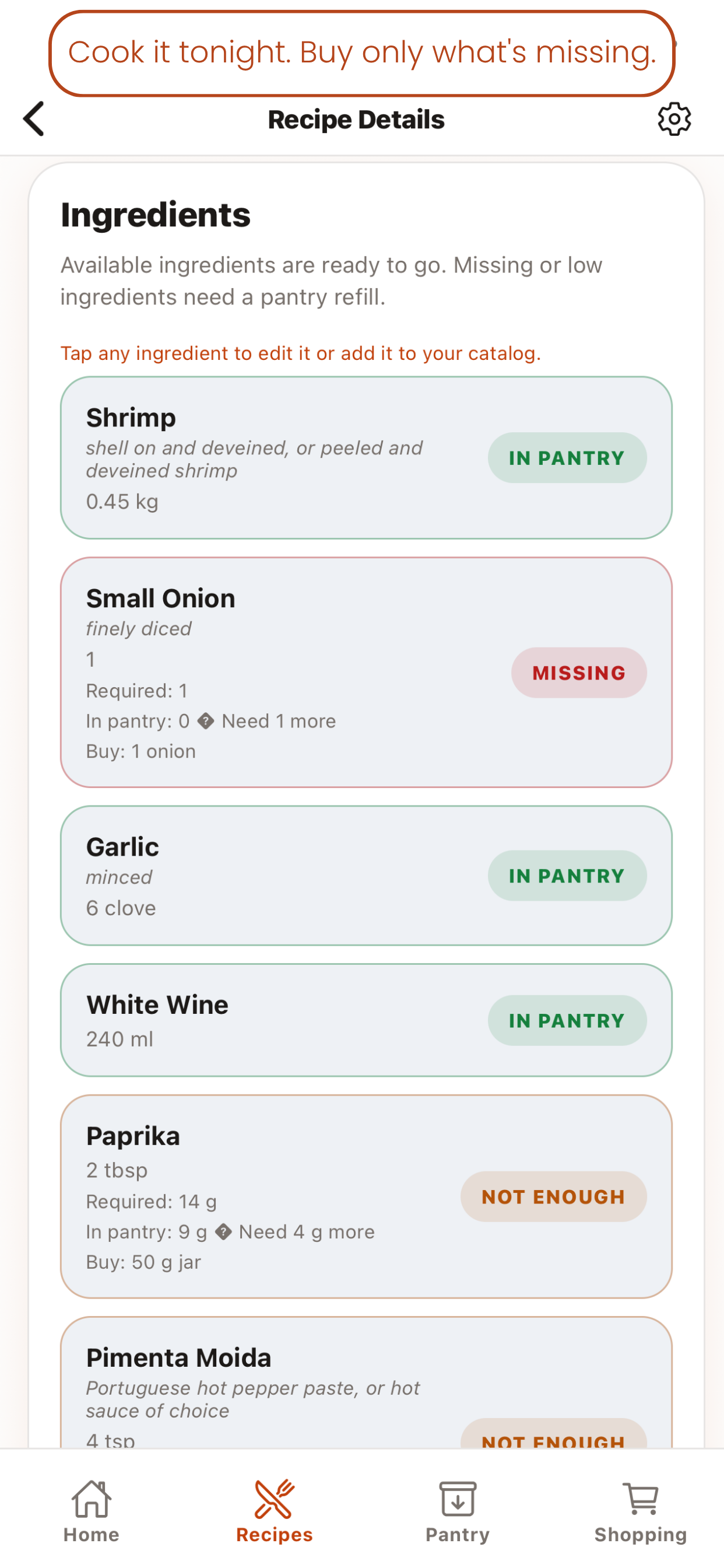 Trova: Cook What You Have screenshot 3
