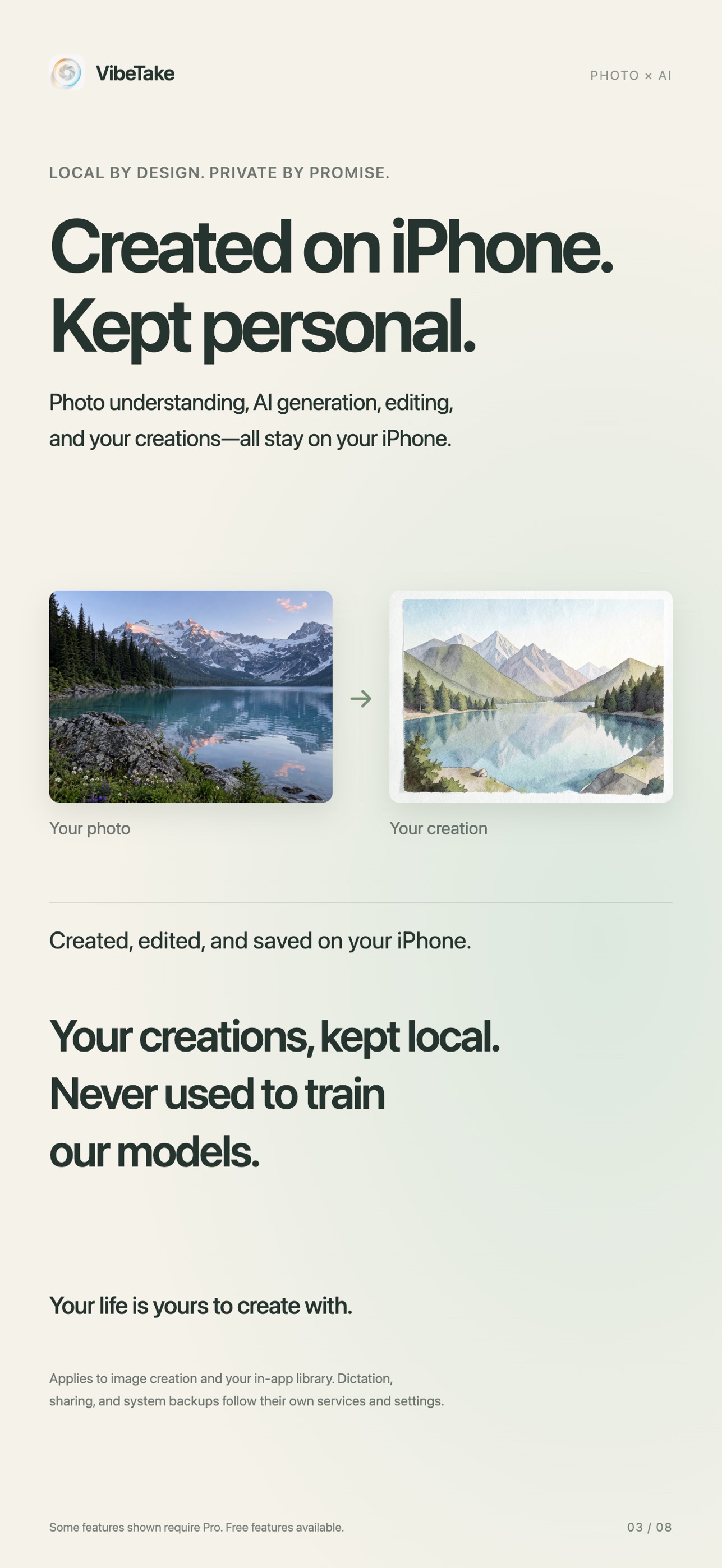 Screenshot 3 of VibeTake - Photo × AI Camera