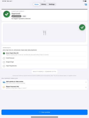 SmartChoice-Ingredient Scanner iPad screenshot