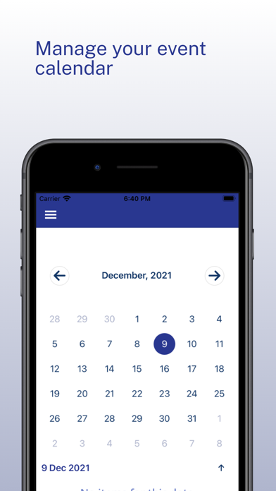 ISAnet Events Screenshot
