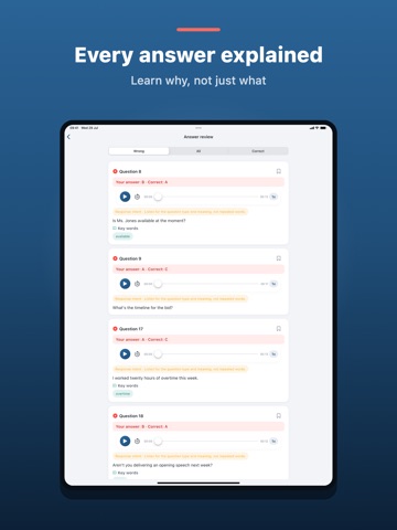 TOEIC Practice: Test & Vocab iPad screenshot