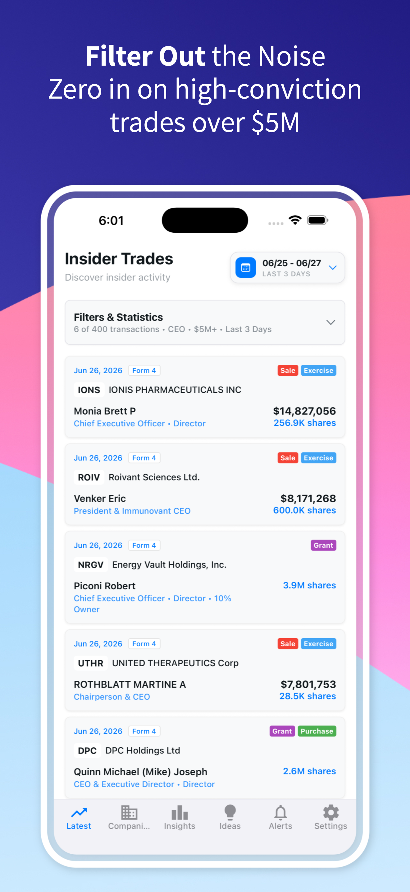 Insider Trades screenshot 5