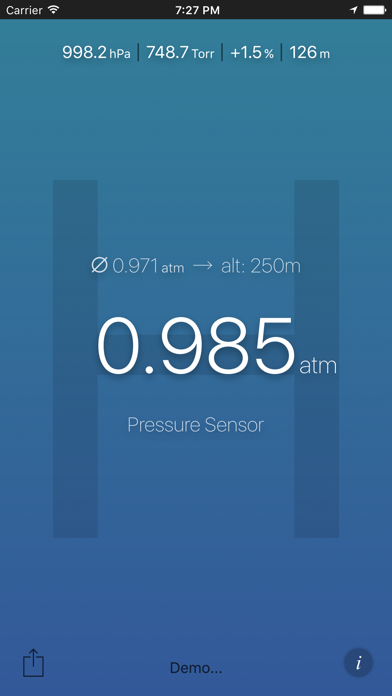 Air Pressure App Screenshot
