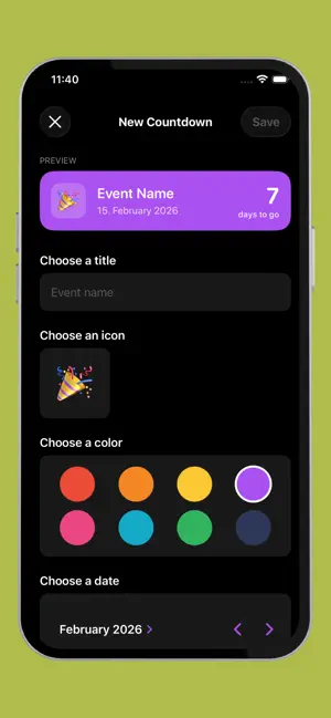 Countdown Widget & App screenshot 1