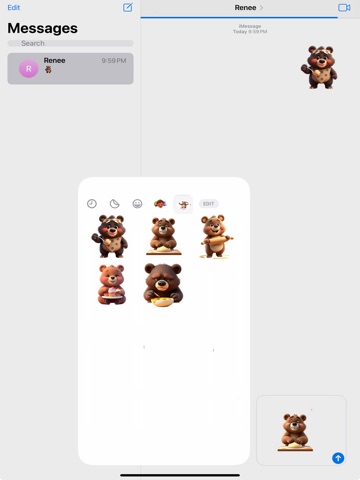 Baker Bear Stickers iPad screenshot