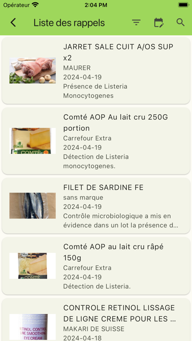 AlerteProduit : Rappel et Info Screenshot