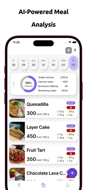 Walkiio - Steps & Food Log screenshot 3