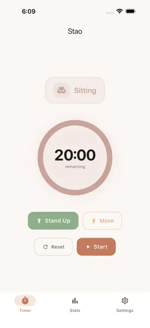 Stao: Standing Desk Reminder screenshot 1