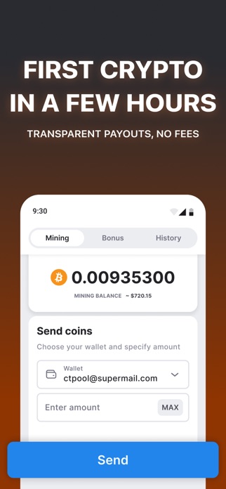 CT Pool: Crypto Mining App Screenshot 2 of 8