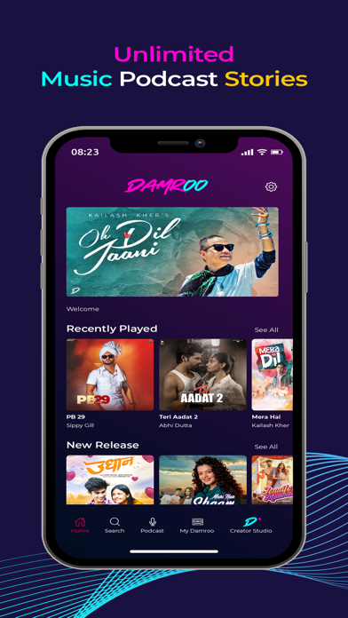 Damroo - Music, Podcast, Story Screenshot 2 - AppWisp.com Damroo - Music, Podcast, Story Screenshot 2 - AppWisp.com