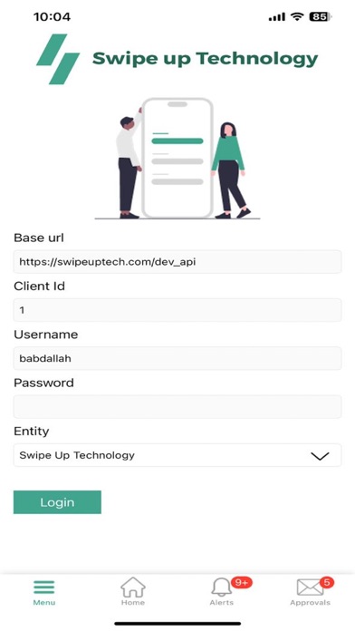 Swipe up Technology HRMS Screenshot