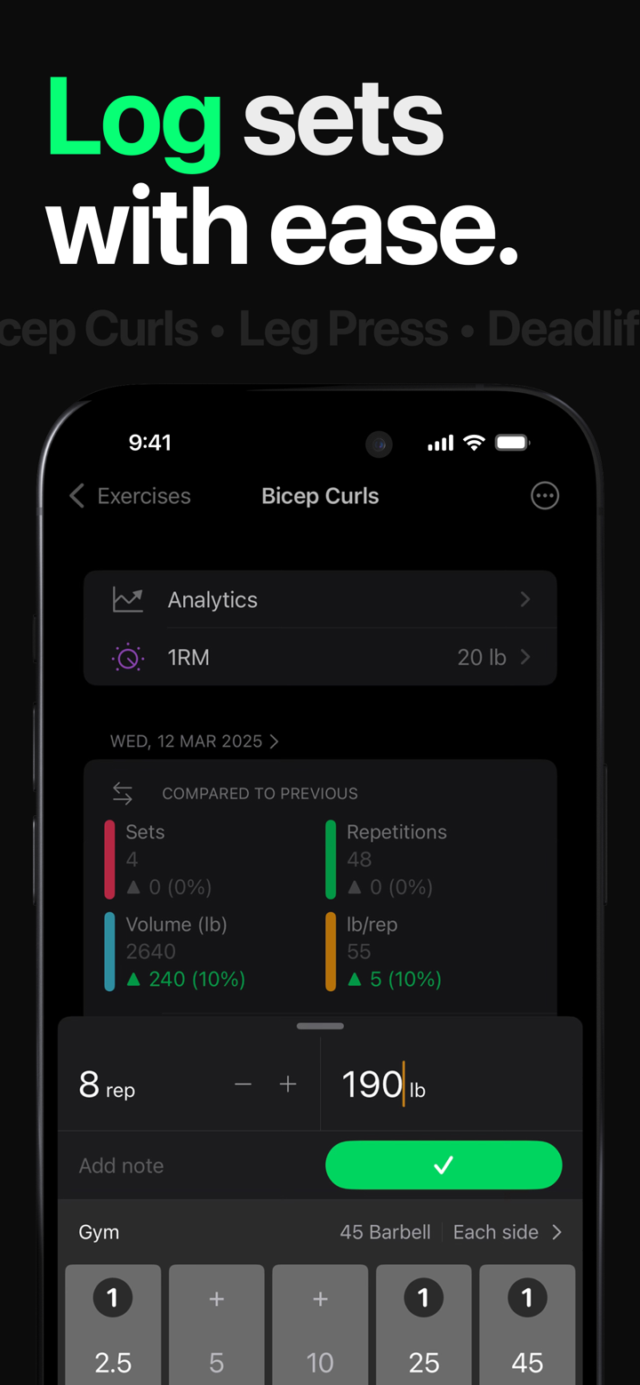 Setgraph: Gym Workout Tracker screenshot 2