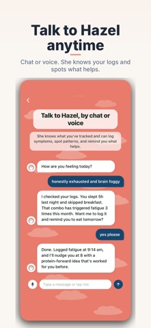 Hazel: Hashimoto's Support iPhone screenshot