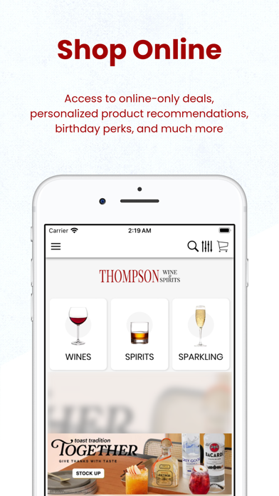 Thompson Wine & Spirits Screenshot