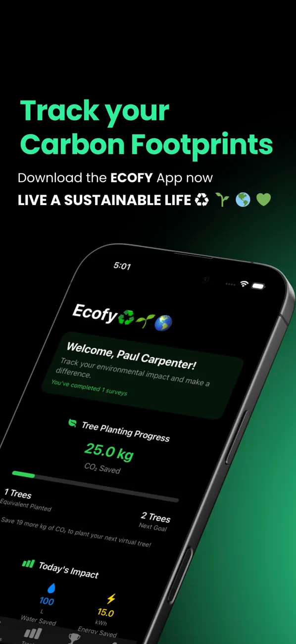 Screenshot #1 pour Ecofy - Track Carbon Footprint