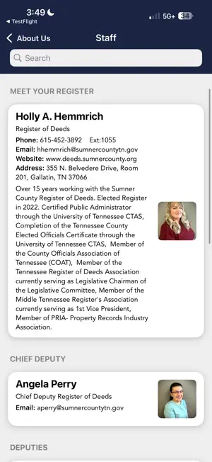 Sumner Co Register of Deeds screenshot 2
