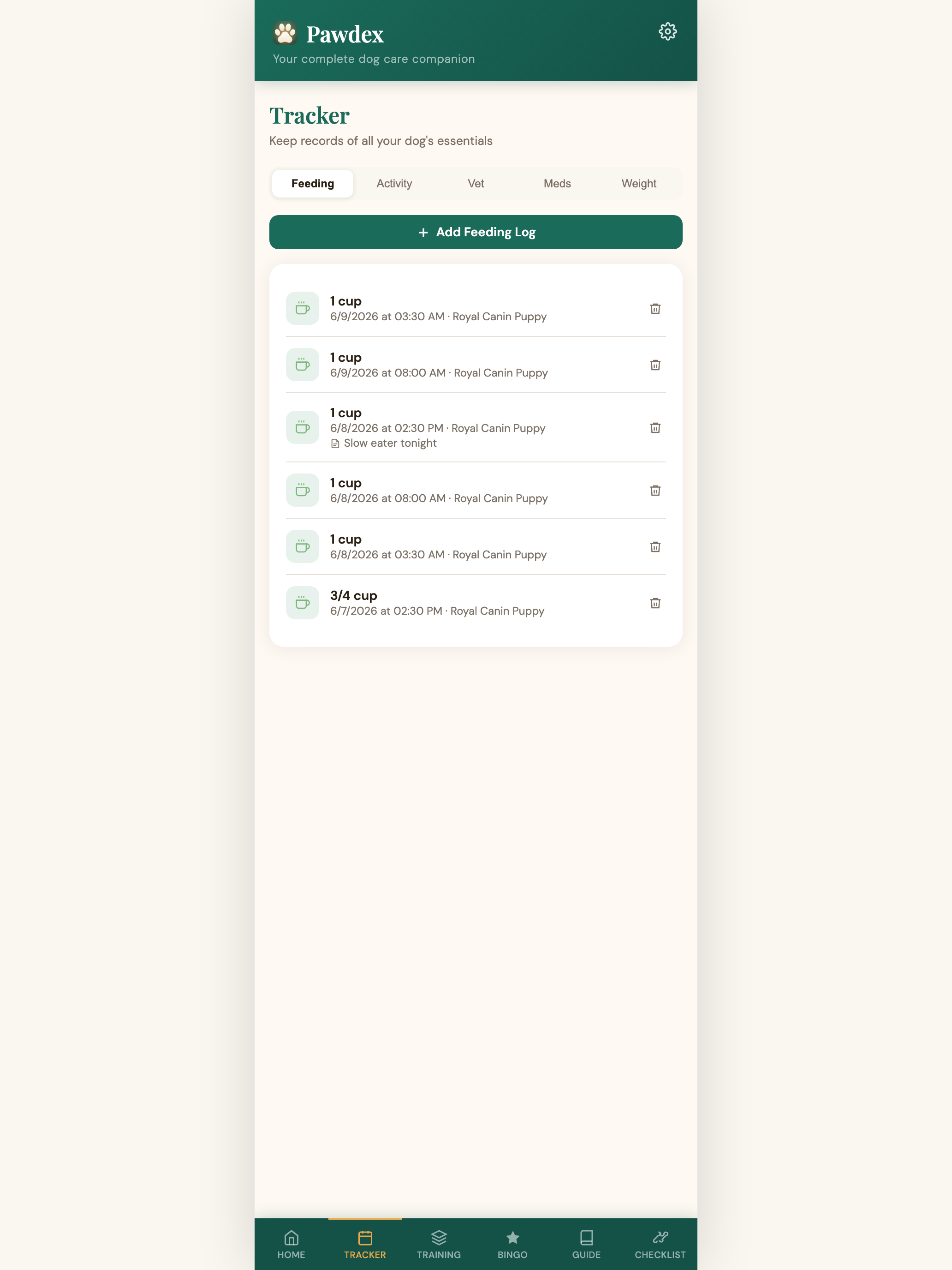 PawDex Pup Tracker