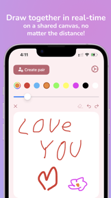 Paint Love: Couple Draw Widget screenshot