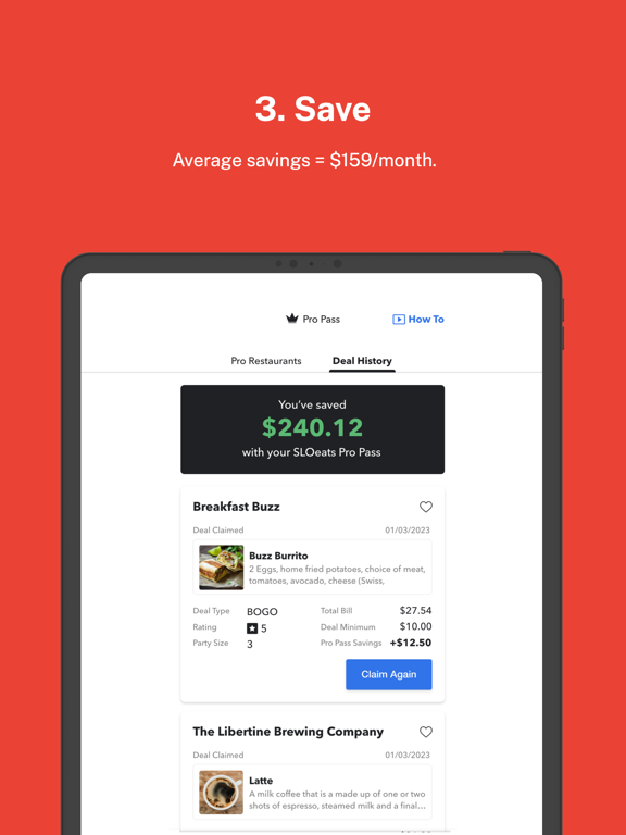 SLOeats iPad screenshot 4 - Food & Drink app