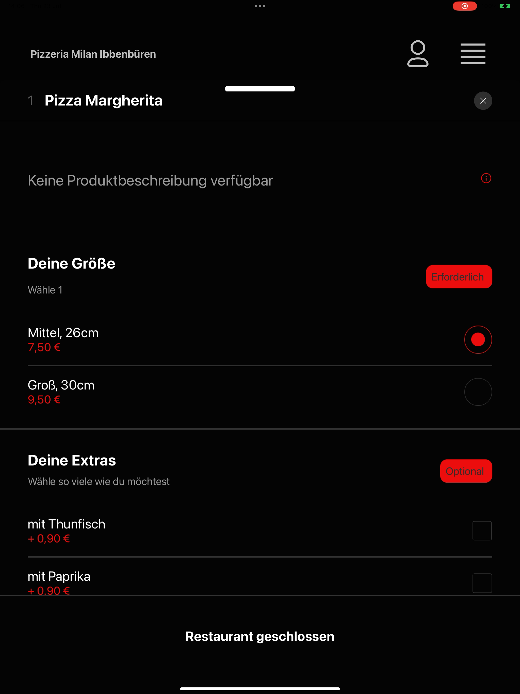 Pizzeria Milan Ibbenbüren screenshot 16