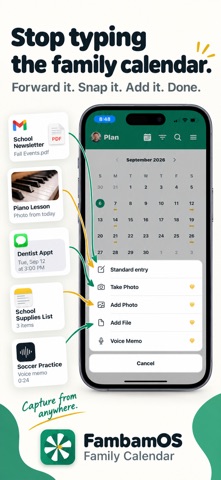 FambamOS: Family Calendar iPhone screenshot