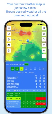 SunOnly Weather Finder iPhone screenshot