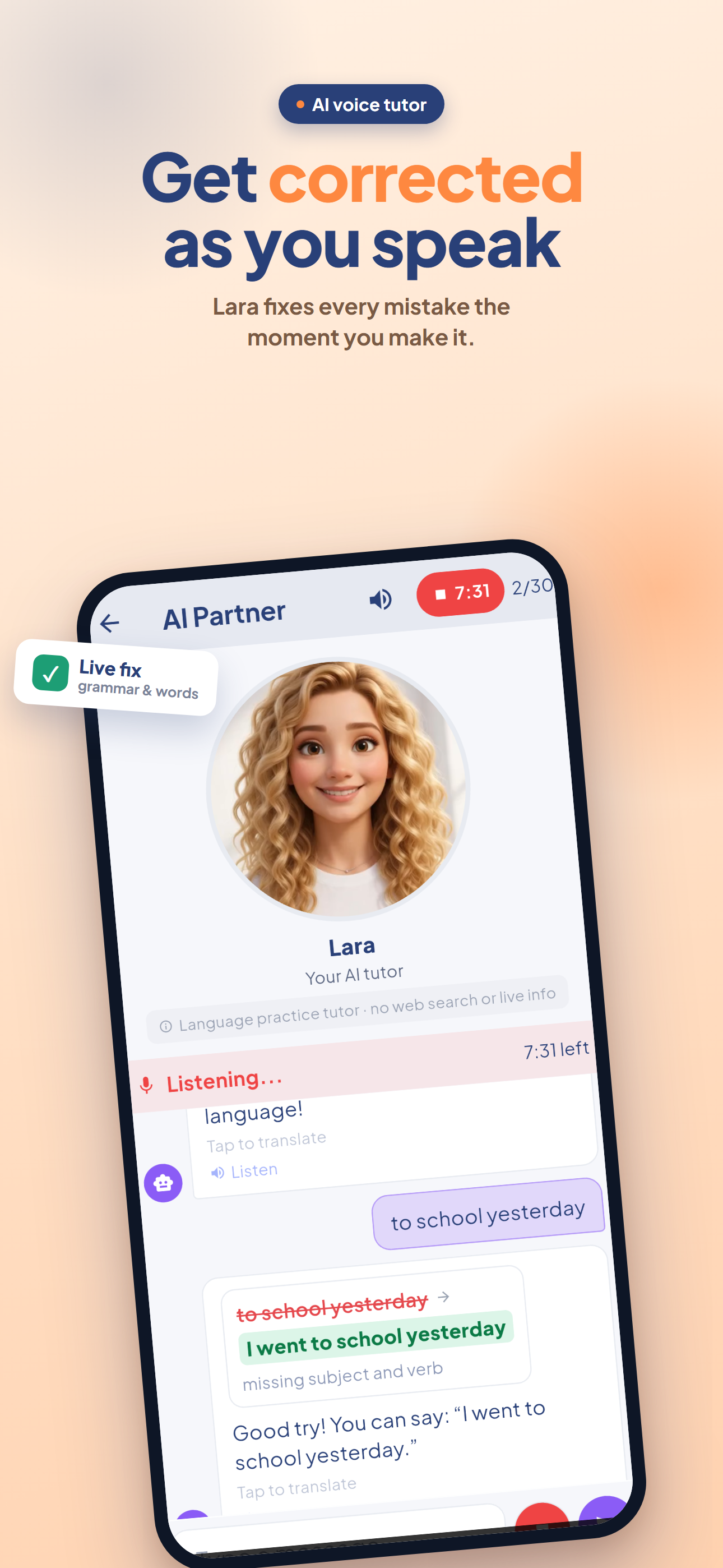 Lauda: AI Language Tutor screenshot 2