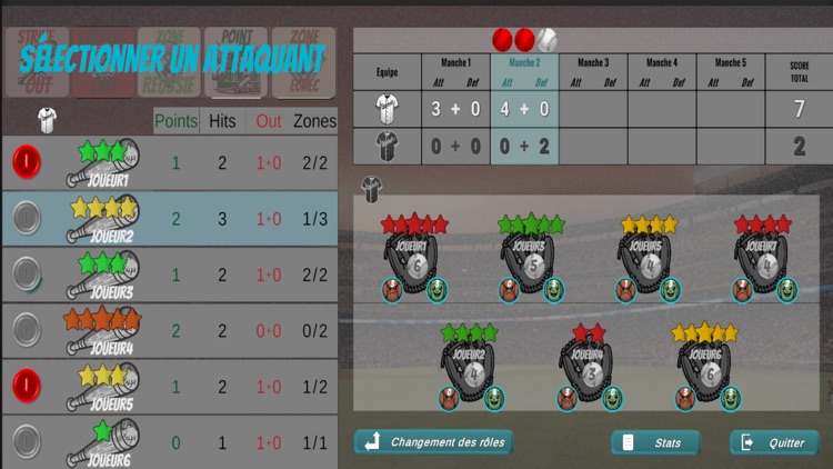 Baseball Defense et Attaque