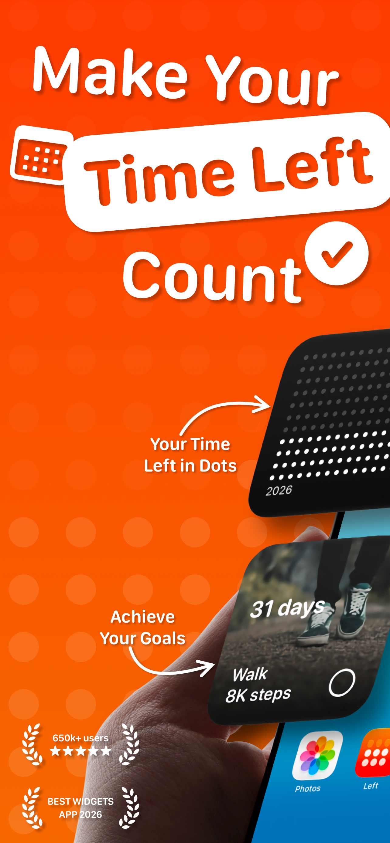 Left: Widgets for Time Left
