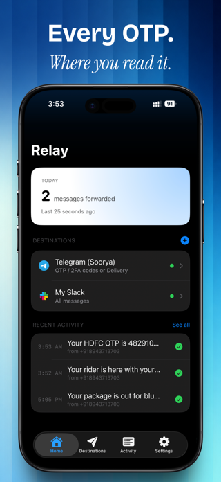 Relay: SMS Forwarding Screenshot 1 of 4