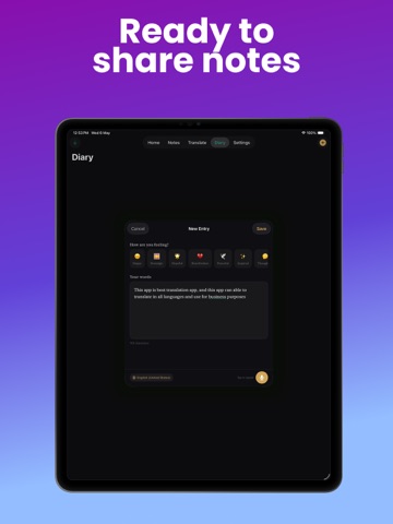 VoiceScribe: Diary & Notes iPad screenshot