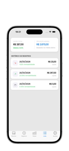 Gestor de Lucro e Tráfego screenshot