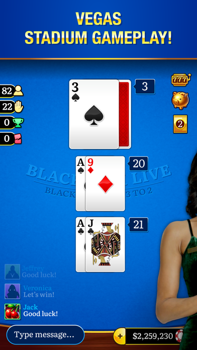 Blackjack Live Casino 21 Screenshot