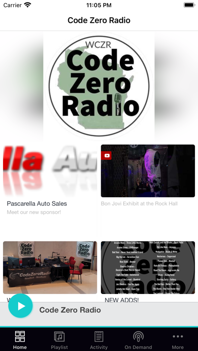 Code Zero Radio Screenshot