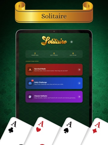 Solitaire Card: Classic Games iPad screenshot