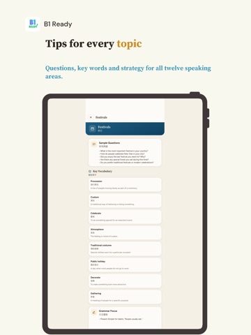 B1Ready - B1 English Exam Prep iPad screenshot