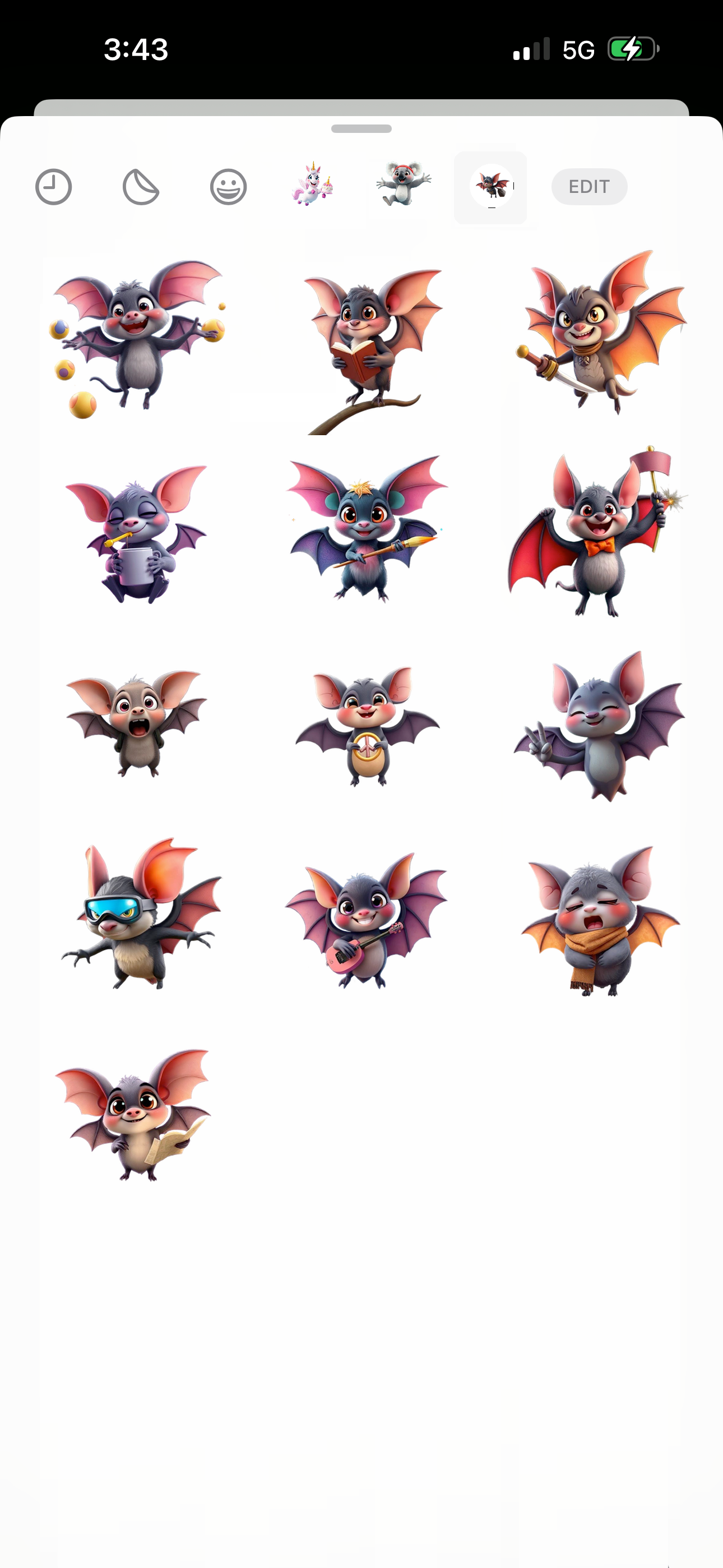 Flapping Bat Stickers screenshot 3