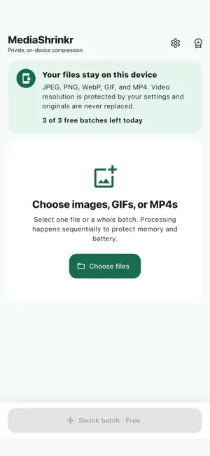 MediaShrinkr screenshot 1