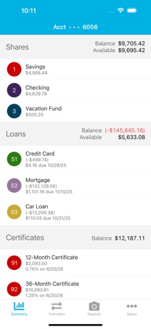Foothills CU Mobile Banking Screenshot 2 of 5