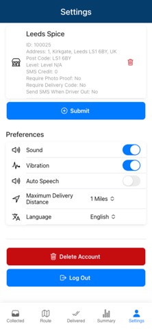 Deliver Route screenshot