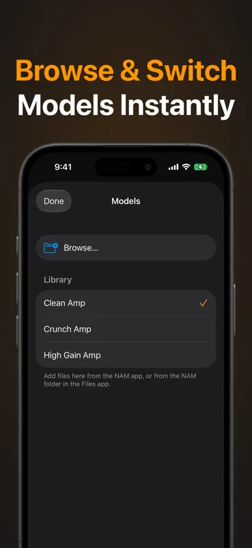 NAM AUv3: Neural Amp Modeler screenshot 4 of 5
