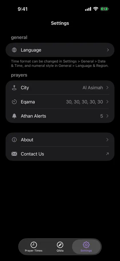 Screenshot 5 di 6 di Kuwait Prayer Times