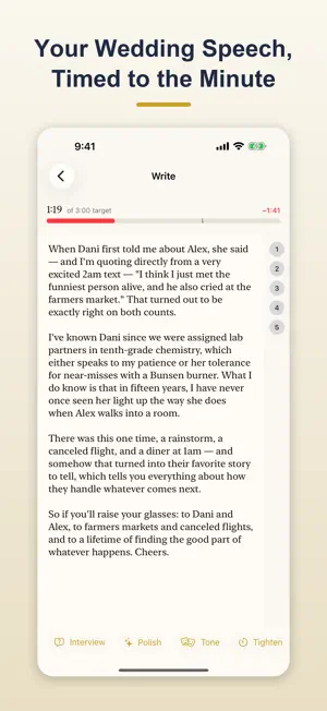 Toast: Wedding Speech Writer screenshot 1