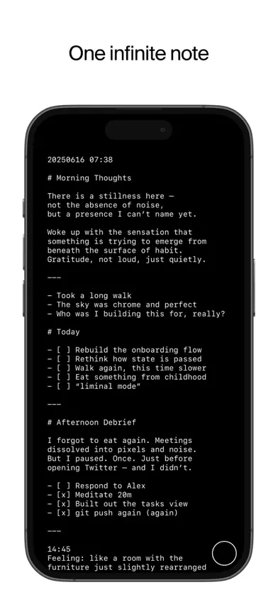 Void - Infinite Notepad screenshot 1