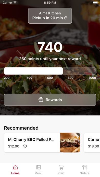 Alma Kitchen iPhone screenshot 1 - Food & Drink app