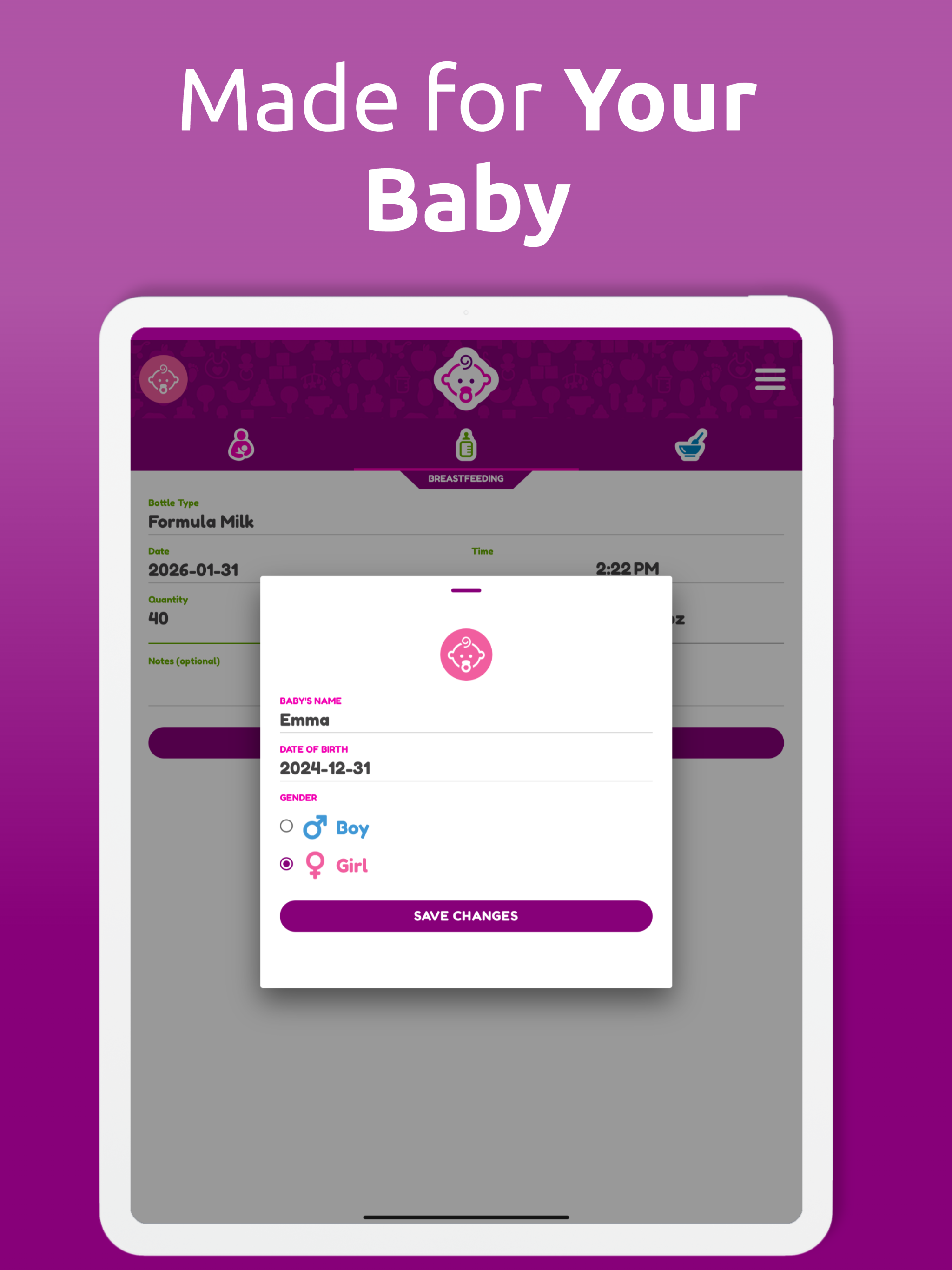 Breastfeeding Baby Tracker