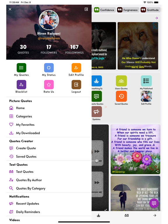 Motivation - 365 Daily Quotes iPad screenshot 5 - Health & Fitness app