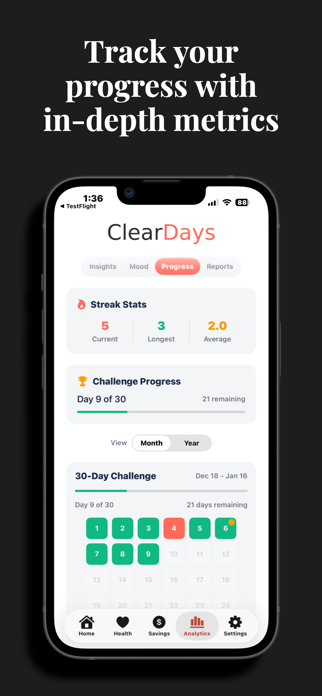 Clear Days : Sobriety Tracker Screenshot 8 of 8