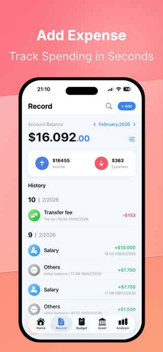 Quick Spend Manager Screenshot 1 of 4