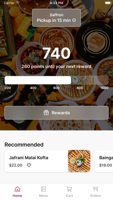 Saffron To Go iPhone screenshot 1 - Food & Drink app